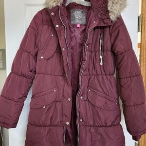 Vince Camuto Deep Red Quilted Jacket